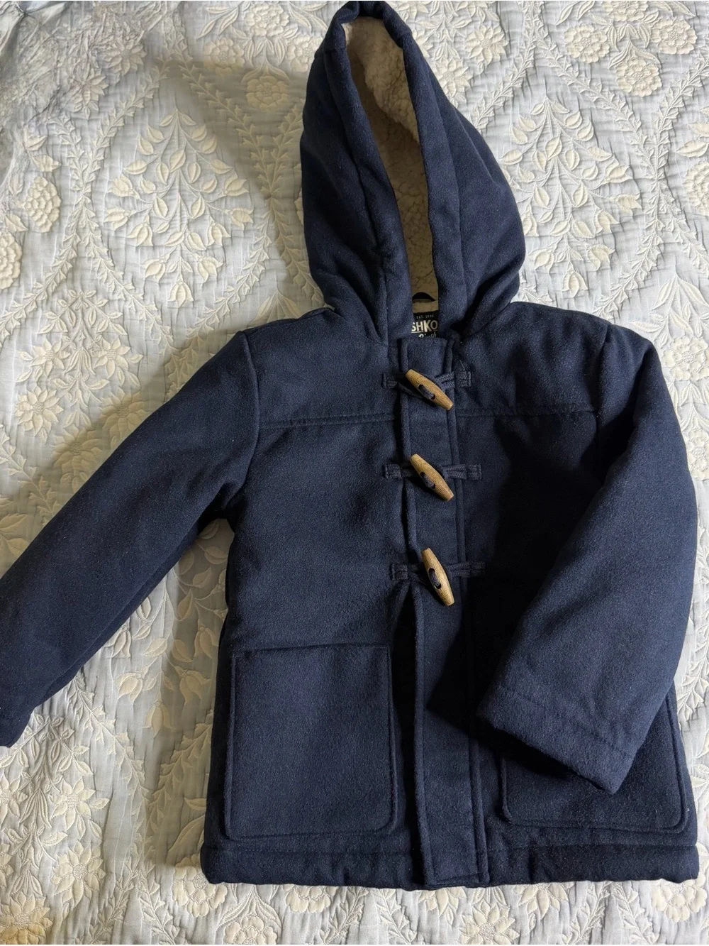 OshKosh B'Gosh navy wool duffle coat